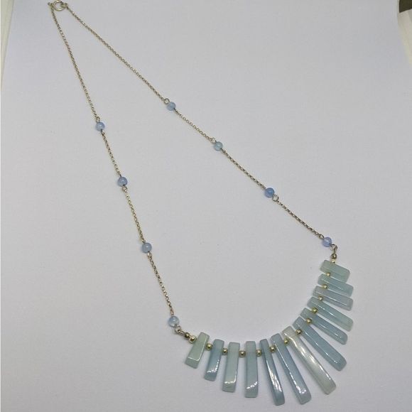Handmade Blue Quartz & Sterling Silver Necklace - Picture 7 of 7